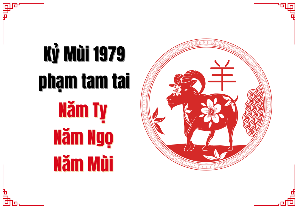 1979 mệnh gì? Nam nữ tuổi 1979 hợp màu gì hợp tuổi nào? 11 Tam tai tuổi Kỷ Mùi 1979 rơi vào năm Tỵ, Ngọ, Mùi