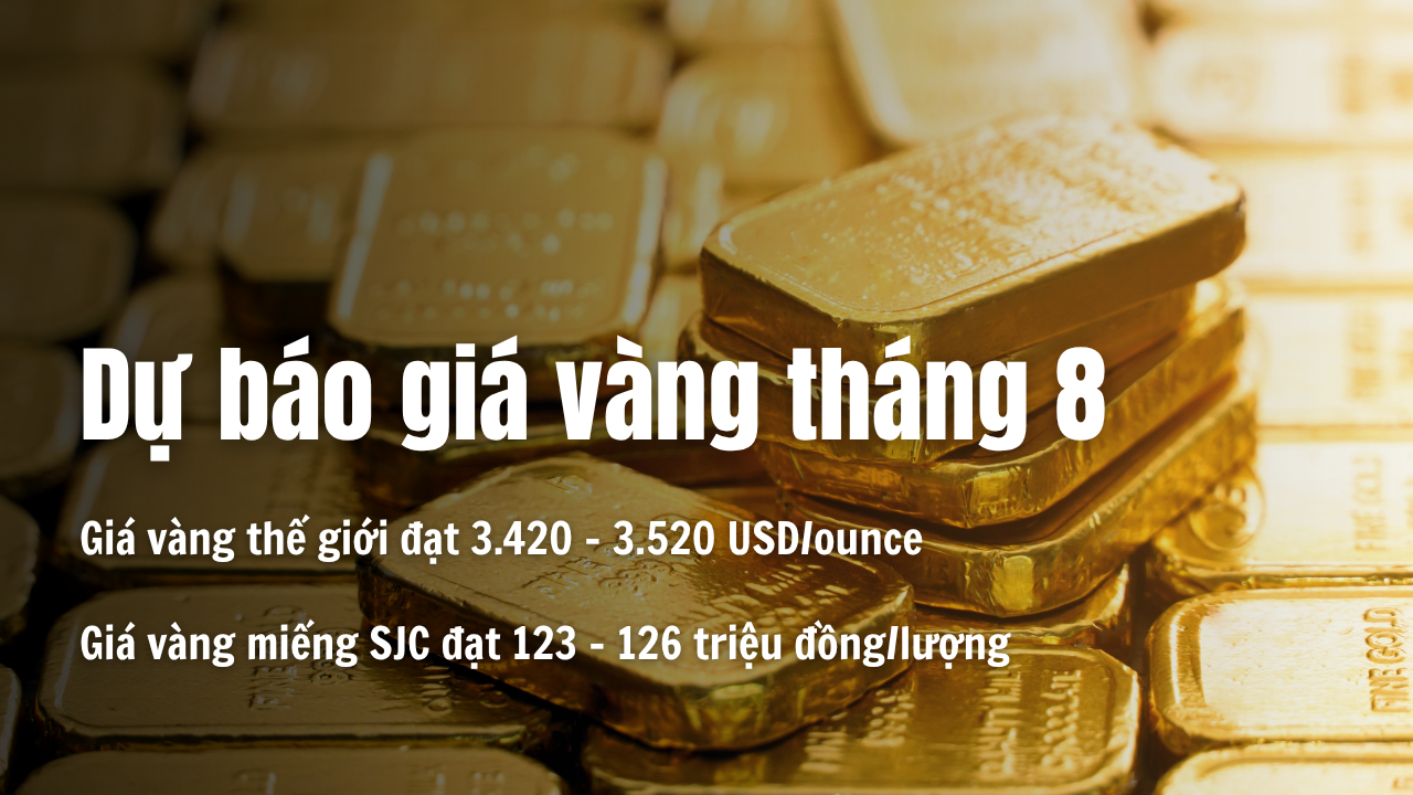 Dự báo giá vàng tháng 8