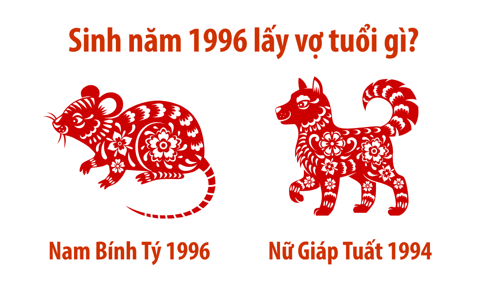 Nam sinh năm 1996 lấy vợ tuổi gì để hôn nhân viên mãn? 3 Nam Bính Tý 1996 lấy vợ tuổi Giáp Tuất 1994