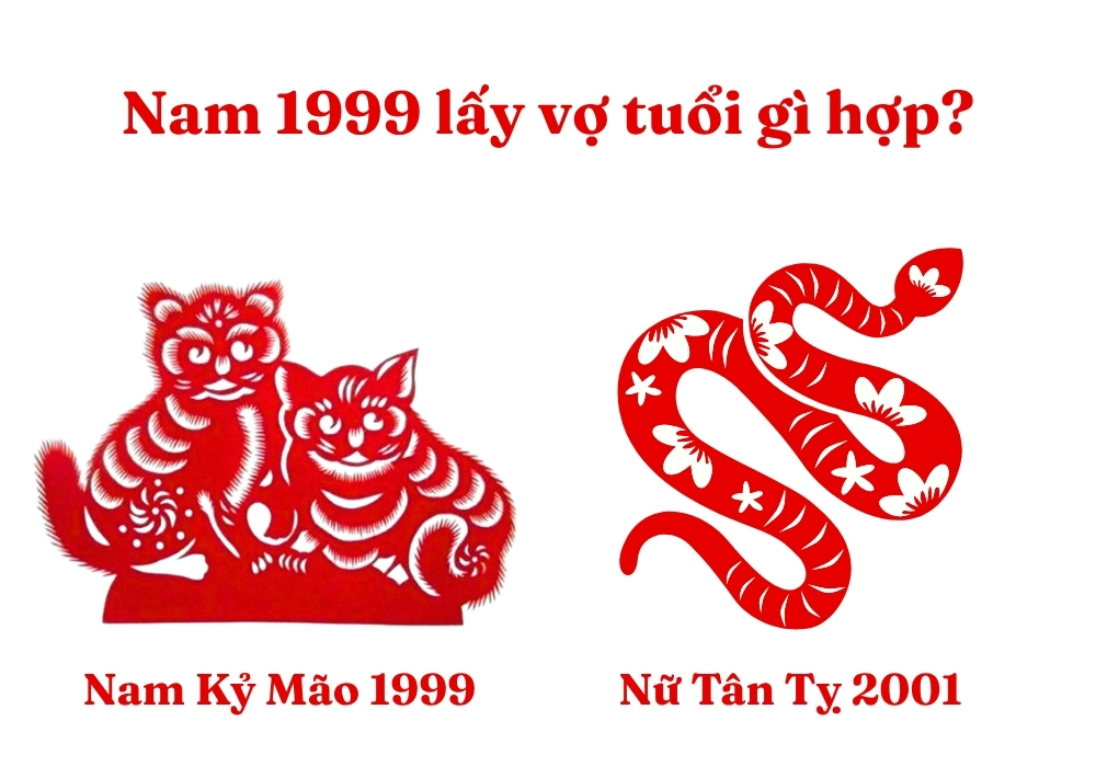 Nam 1999 lấy vợ tuổi gì hợp nhất? 1999 lấy vợ năm nào tốt? 5 Nam Kỷ Mão lấy Nữ Tân Tỵ 2001