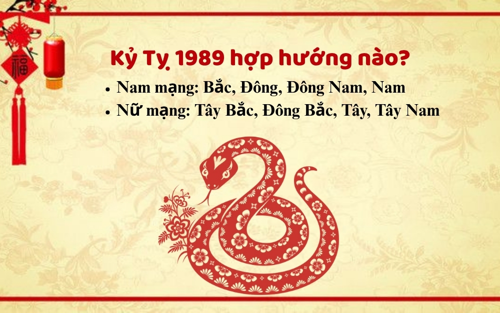 Nam sinh năm 1989 mệnh gì hợp hướng nào? Nữ sinh năm 1989 mệnh gì hợp hướng nào? 