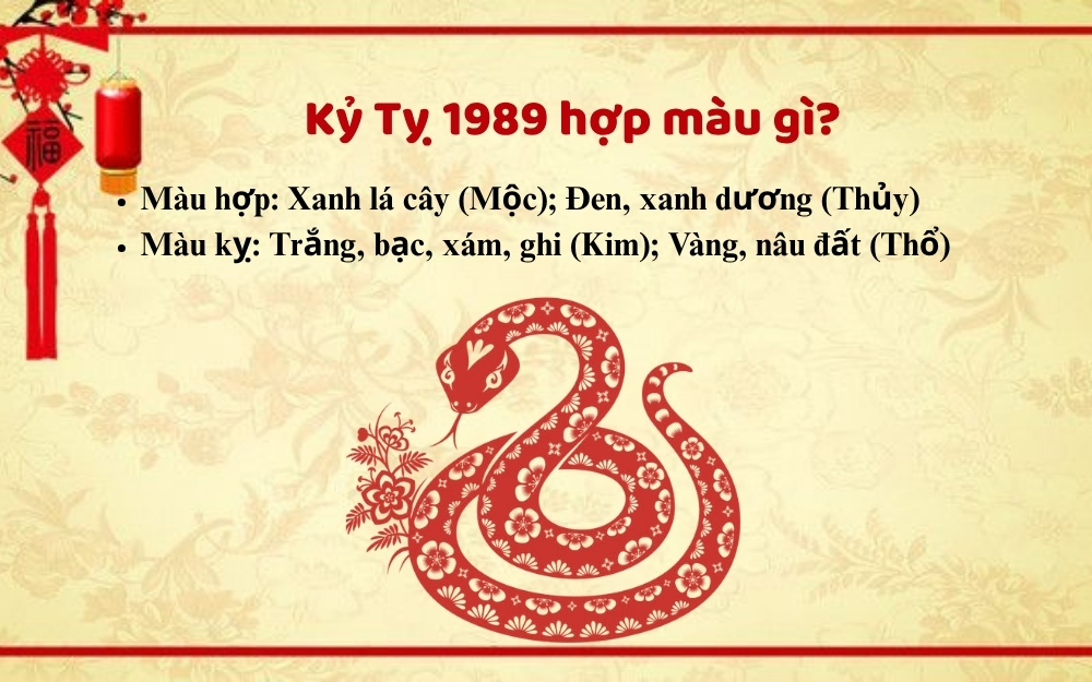 Nam sinh năm 1989 mệnh gì hợp màu gì? Nữ sinh năm 1989 mệnh gì hợp màu gì?