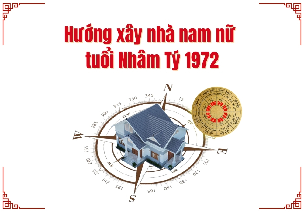 Lựa chọn hướng xây nhà phù hợp nam nữ 1972 mệnh gì