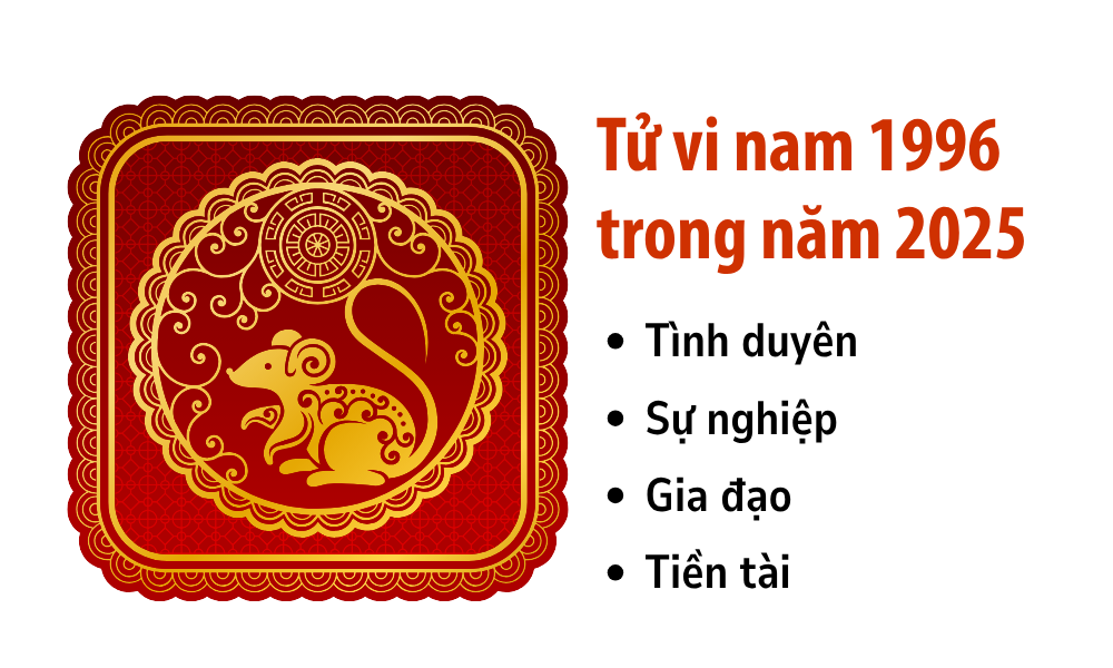 Nam sinh năm 1996 lấy vợ tuổi gì để hôn nhân viên mãn? 12 Giải tử vi năm 2025 nam mạng Bính Tý 1996