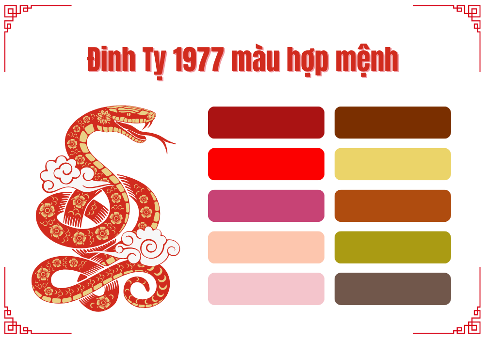 Sinh năm 1977 mệnh gì hợp màu gì