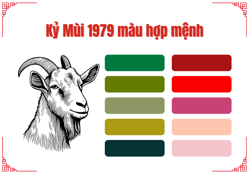 1979 mệnh gì? Nam nữ tuổi 1979 hợp màu gì hợp tuổi nào? 6 Người tuổi Kỷ Mùi 1979 mệnh gì hợp màu gì