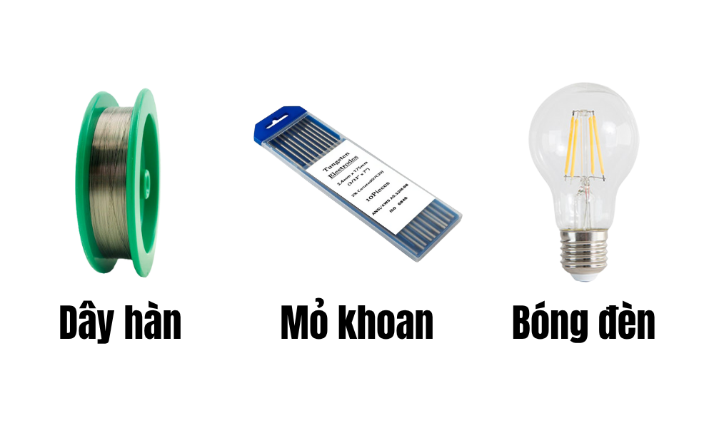 Vonfram Là Gì? Nhiệt Độ Nóng Chảy Của Vonfram Bao Nhiêu? 4 Những ứng dụng phổ biến như dân hàn, mủi hàn, bóng đèn