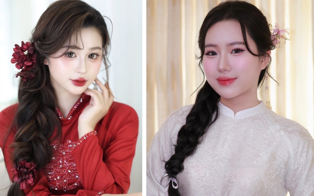 20+ kiểu tóc cô dâu đẹp nhất hiện nay, phù hợp với khuôn mặt 11 Kiểu tóc tết cô dâu là một trong các kiểu tóc dài cho cô dâu đẹp