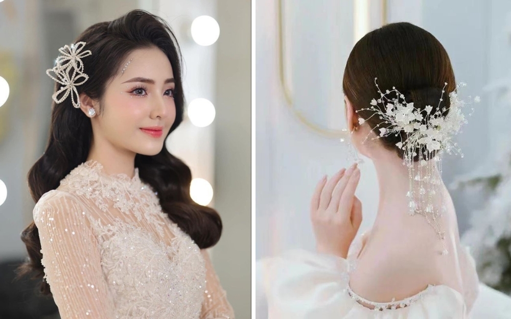 20+ kiểu tóc cô dâu đẹp nhất hiện nay, phù hợp với khuôn mặt 33 Cách chọn phụ kiện tạo kiểu tóc cô dâu phù hợp