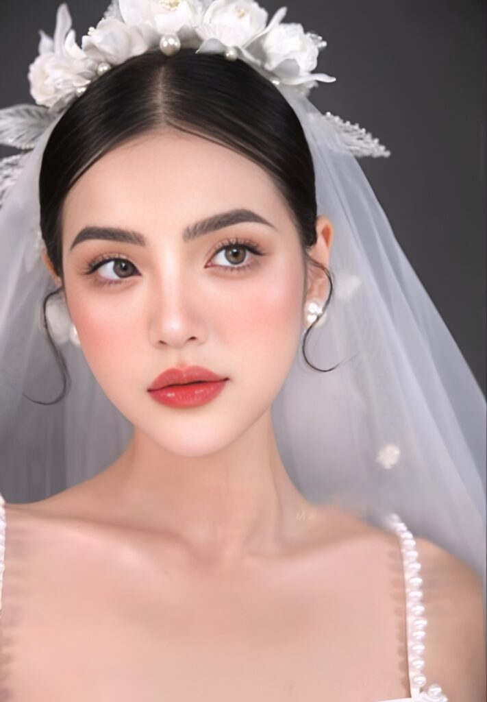 Trang điểm cô dâu “rực rỡ” hơn với tone son đỏ