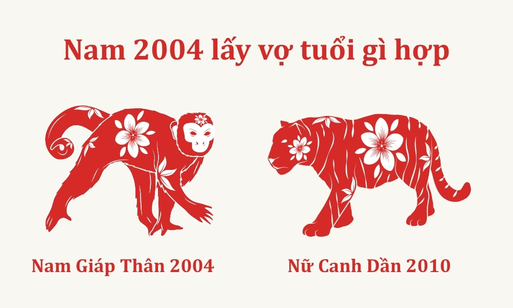 Tuổi Giáp Thân nam 2004 lấy vợ tuổi gì hợp nhất? 8 Nam Giáp Thân 2004 lấy nữ Canh Dần 2010