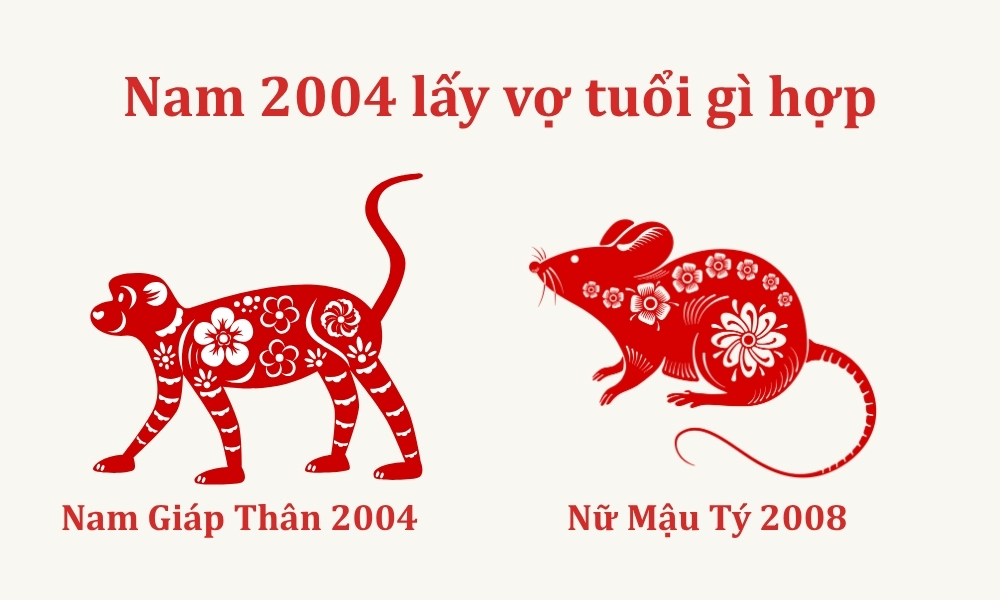 Tuổi Giáp Thân nam 2004 lấy vợ tuổi gì hợp nhất? 7 Nam Giáp Thân 2004 lấy nữ Mậu Tý 2008