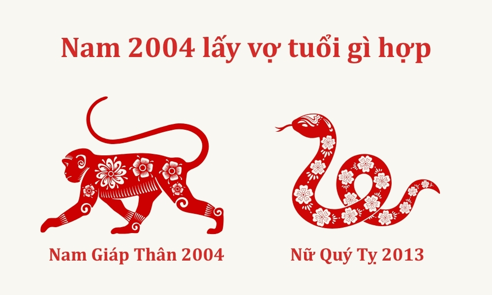 Tuổi Giáp Thân nam 2004 lấy vợ tuổi gì hợp nhất? 9 Nam Giáp Thân 2004 lấy nữ Quý Tỵ 2013