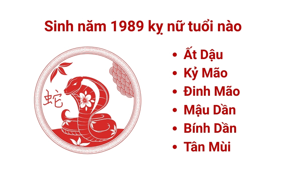 Sinh năm 1989 lấy vợ tuổi nào hợp? Kỷ Tỵ 1989 lấy vợ năm nào tốt? 11 Biết tuổi kỵ giúp chọn cho nam sinh năm 1989 lấy vợ tuổi nào hợp dễ dàng hơn