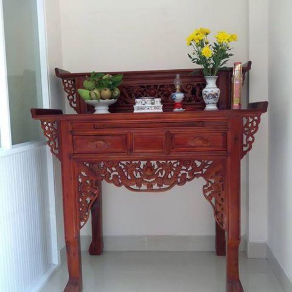 Các mẫu bàn thờ gia tiên đơn giản đẹp 1 tầng, 2 cấp, 3 cấp 10 Mẫu bàn thờ gia tiên 1 tầng số 3