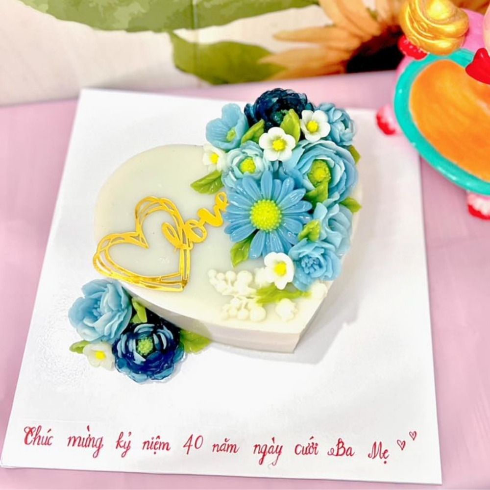 Kỷ niệm 40 năm ngày cưới thế nào để ý nghĩa và đáng nhớ? 8 Bánh kem chúc mừng 40 năm ngày cưới