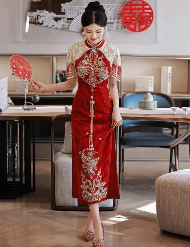 10+ Kiểu sườn xám cô dâu đẹp, sang trọng, xu hướng mới nhất 14 Mua sườn xám ở đâu đẹp TPHCM