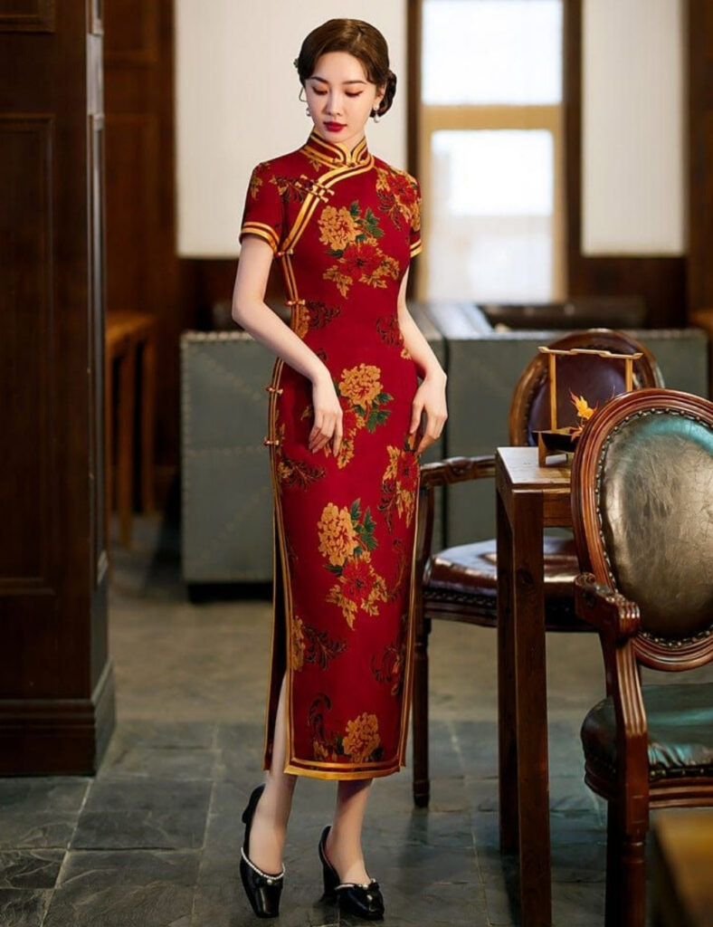 10+ Kiểu sườn xám cô dâu đẹp, sang trọng, xu hướng mới nhất 11 Sườn xám của cô dâu cổ tàu