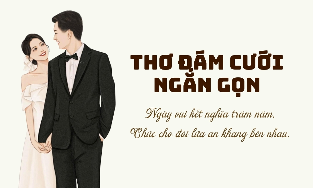 Tổng hợp 60+ thơ đám cưới hay, ý nghĩa, ngắn gọn và hài hước 7 Những bài thơ đám cưới ngắn gọn