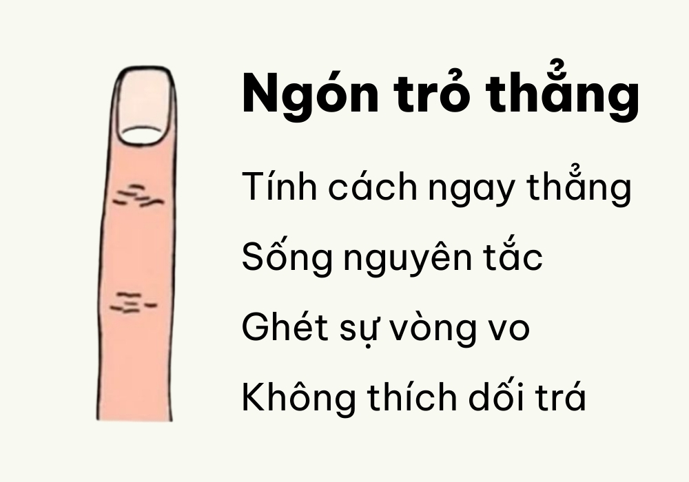 Ngón trỏ tiết lộ gì về tính cách & tình cảm của đối phương? 2 ngón trỏ thẳng thường có tính cách ngay thẳng và sống khá nguyên tắc