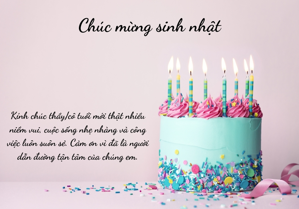 Lời chúc sinh nhật hay tặng thầy cô