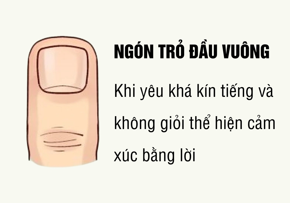 Ngón trỏ tiết lộ gì về tính cách & tình cảm của đối phương? 6 Người yêu có ngón trỏ đầu vuông