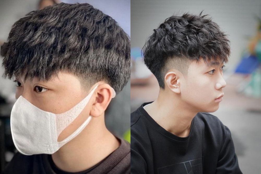 Top kiểu tóc con sâu, cách tạo kiểu và chăm sóc chuẩn nhất 3 Tóc con sâu kết hợp fade thấp