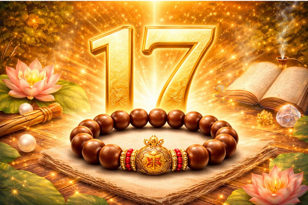 Vòng đeo tay 17 hạt có ý nghĩa gì? Giải mã phong thủy 3 Số 17 tượng trưng cho sự kết hợp giữa khởi đầu và trí tuệ trong phong thủy.
