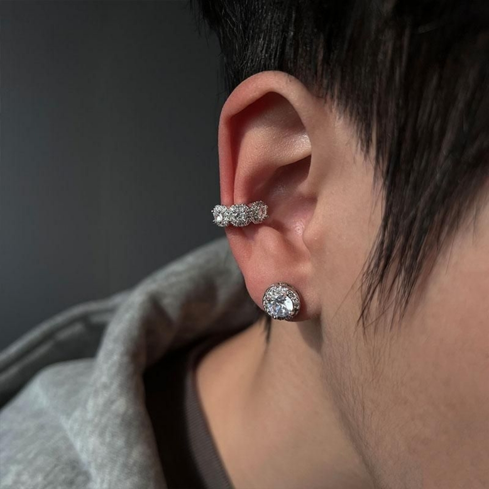 20 Mẫu bông tai kẹp không cần bấm lỗ đẹp cho nam nữ 19 Bông tai kẹp nam 18
