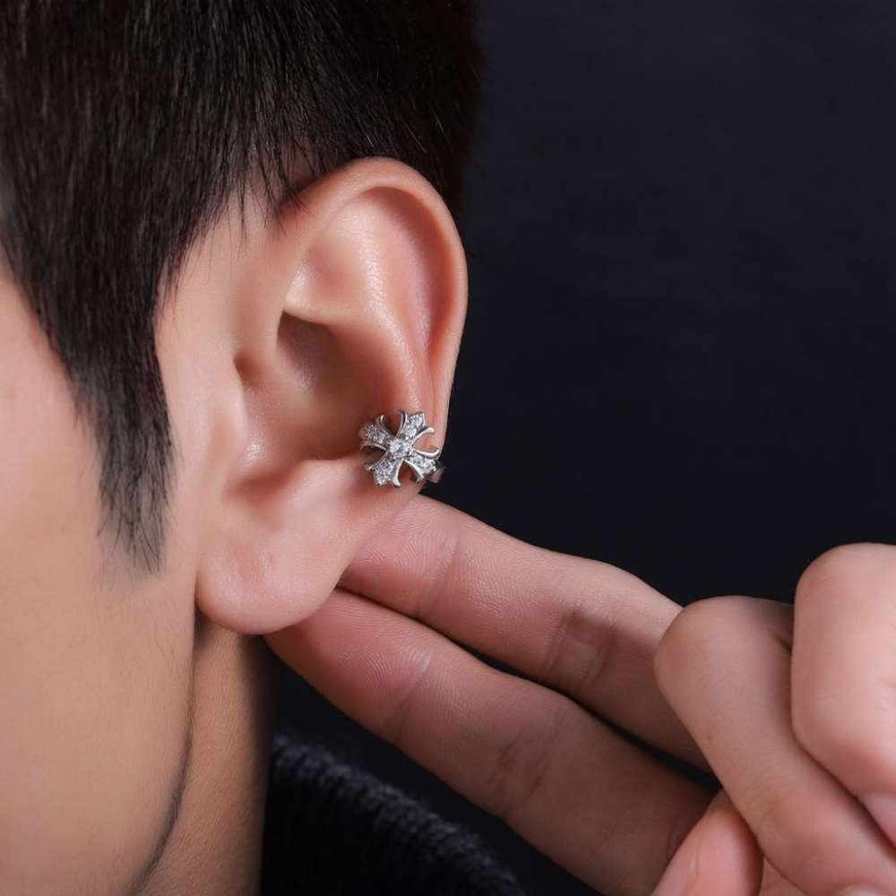 20 Mẫu bông tai kẹp không cần bấm lỗ đẹp cho nam nữ 22 Bông tai kẹp nam 21