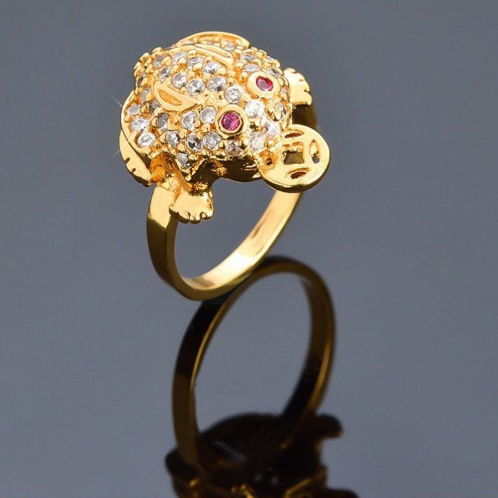 Ý nghĩa, cách đeo nhẫn con cóc | Top 9 mẫu nhẫn con cóc đẹp 3 Nhẫn con cóc vàng 18K