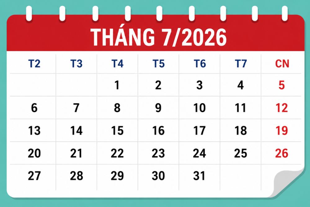 Tháng 7 có bao nhiêu ngày? Giải đáp chi tiết và dễ hiểu 2 Tháng 7 có 31 ngày theo lịch dương và không thay đổi trong bất kỳ năm nào.