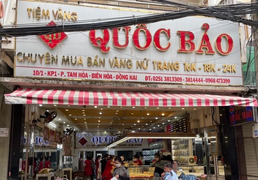 Tham khảo giá vàng Đồng Nai hôm nay: Giá vàng Kim Ton, Mỹ Ngọc, Quốc Bảo, Kim Mai 7 Tiệm vàng Quốc Bảo