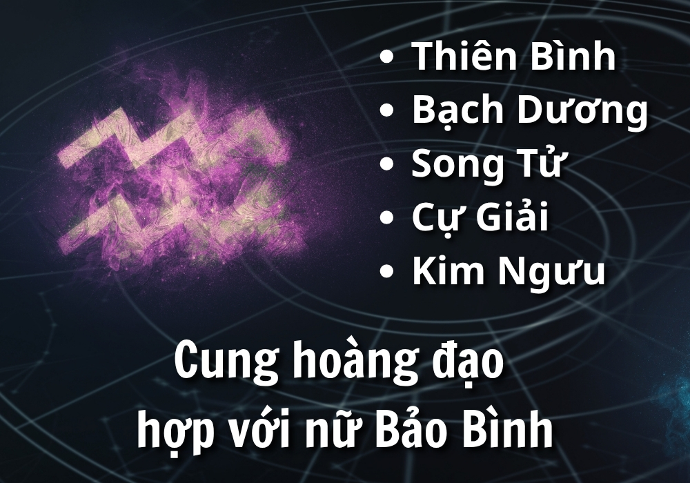 Bảo Bình hợp với cung nào (20/1-18/2), tính cách khi yêu 3 Bảo Bình nữ hợp với cung nào nam?