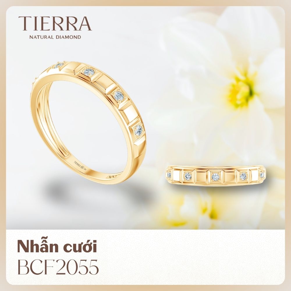 Có nên đeo nhẫn cưới vào cổ không? Mang ý nghĩa thế nào? 11 Nhẫn cưới BCF2055