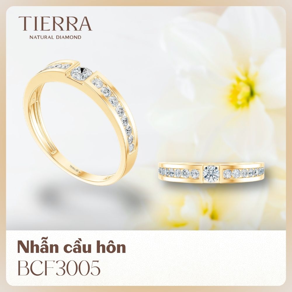 Có nên đeo nhẫn cưới vào cổ không? Mang ý nghĩa thế nào? 10 Nhẫn cưới BCF3005