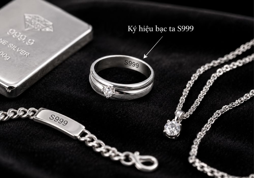 Bạc ta là gì? Giá bạc ta bao nhiêu 1 chỉ hôm nay? 5 Ký hiệu bạc ta: 999, S999, 999.9 hoặc 9999