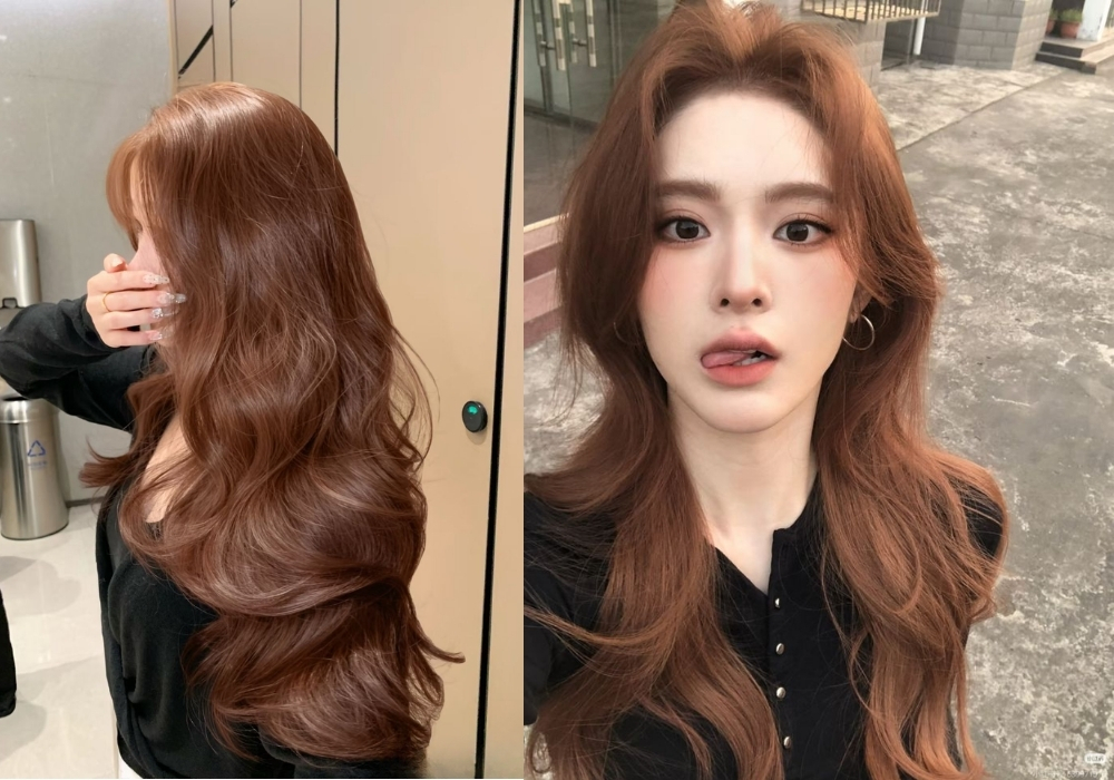 Top 15 màu nhuộm không cần tẩy sáng da, tôn da, cho da ngăm 5 Màu nhuộm không cần tẩy nâu cam