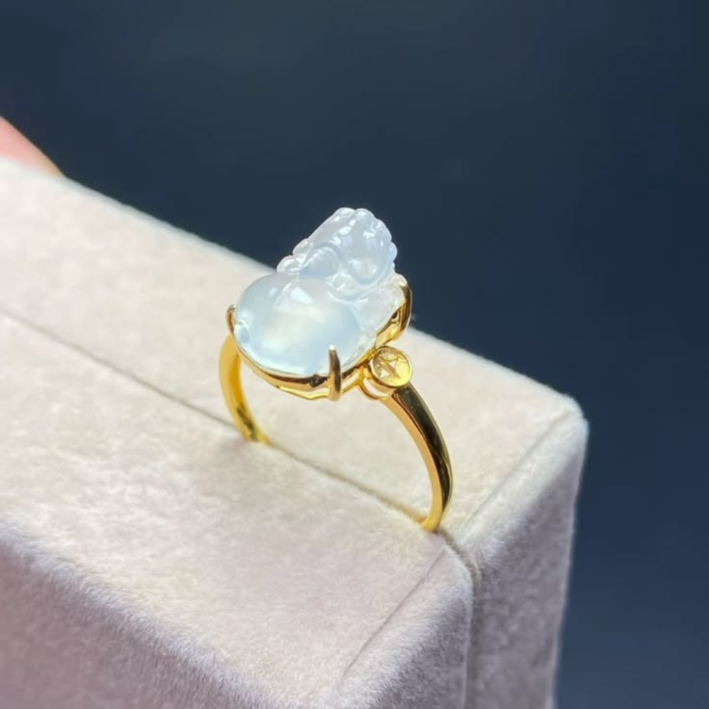 15 mẫu nhẫn tỳ hưu vàng 18K, ngọc, đá quý, cách đeo nhẫn 2 Nhẫn tỳ hưu vàng 18K 1
