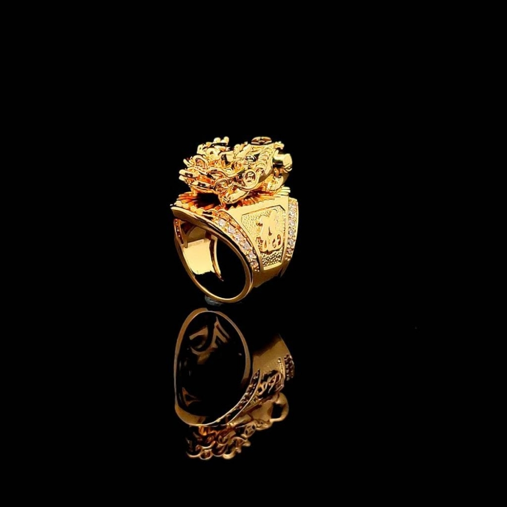 15 mẫu nhẫn tỳ hưu vàng 18K, ngọc, đá quý, cách đeo nhẫn 3 Nhẫn tỳ hưu vàng 18K 2