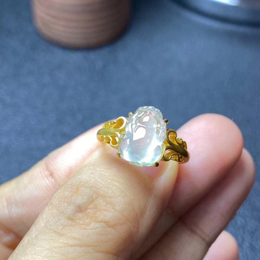 15 mẫu nhẫn tỳ hưu vàng 18K, ngọc, đá quý, cách đeo nhẫn 6 Nhẫn tỳ hưu vàng 18K 5