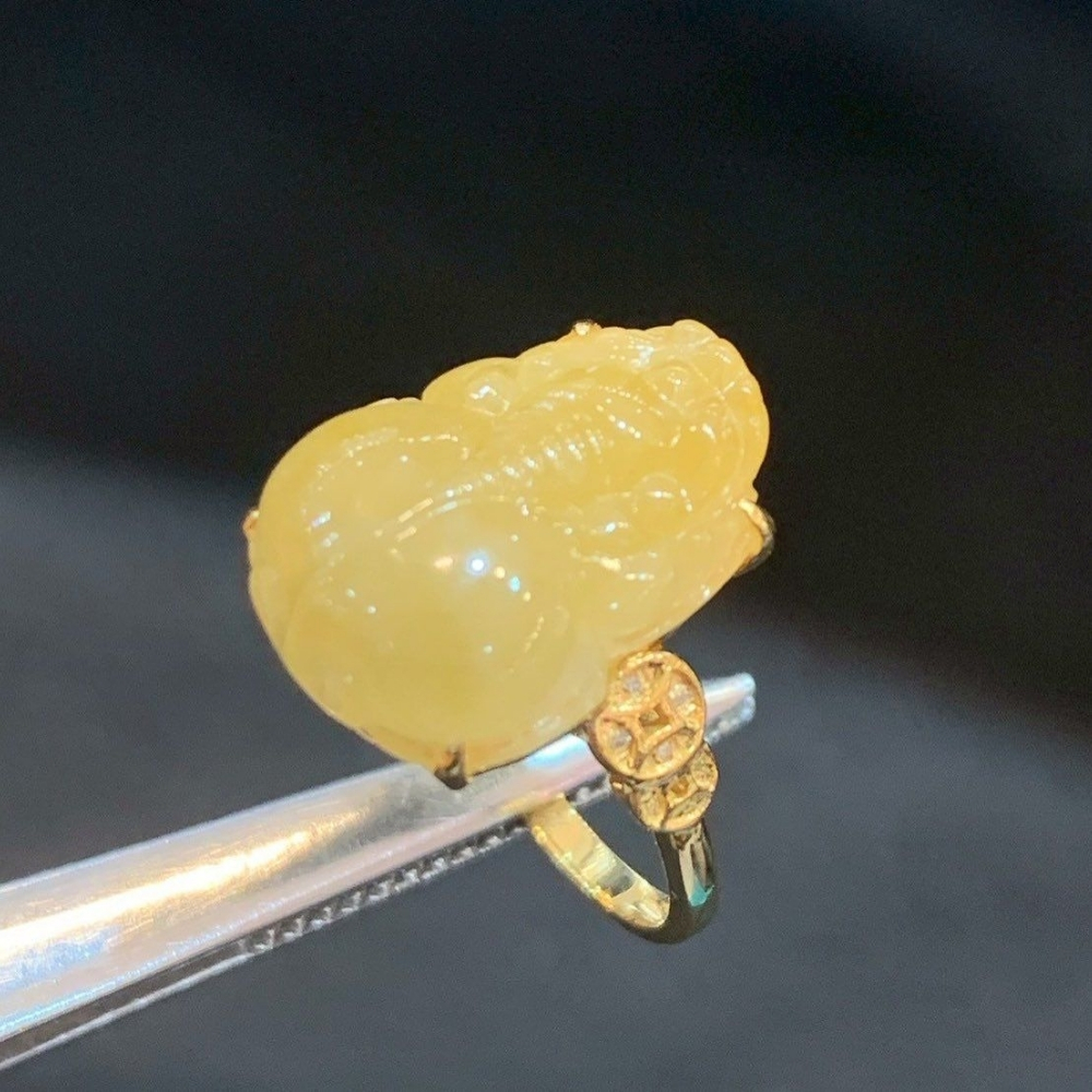 15 mẫu nhẫn tỳ hưu vàng 18K, ngọc, đá quý, cách đeo nhẫn 7 Nhẫn tỳ hưu vàng 18K 6