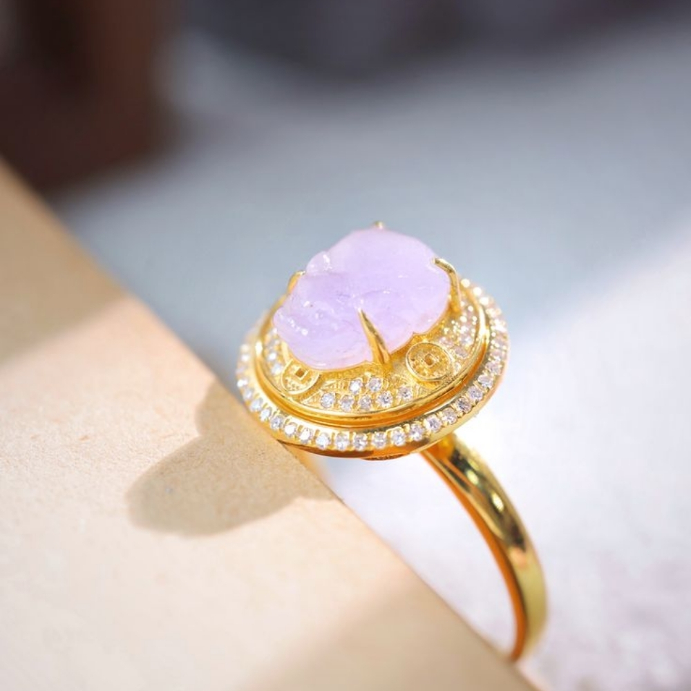 15 mẫu nhẫn tỳ hưu vàng 18K, ngọc, đá quý, cách đeo nhẫn 8 Nhẫn tỳ hưu vàng 18K 7