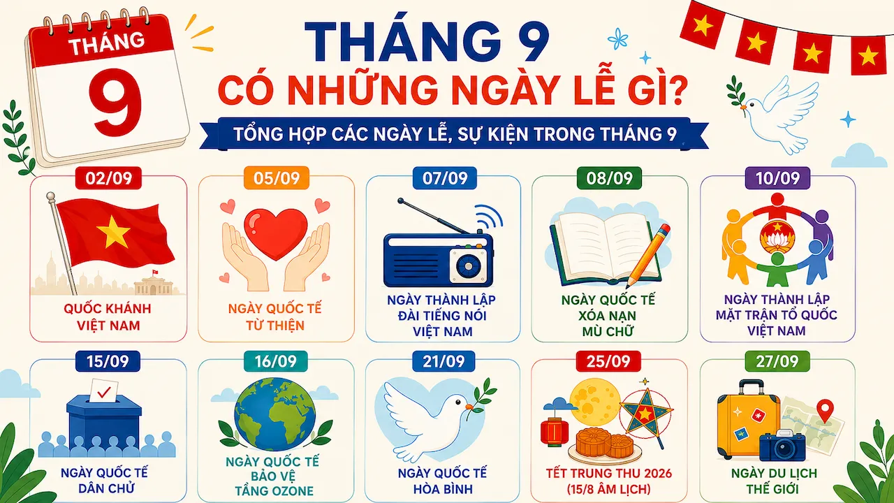 tháng 9 có những ngày lễ gì