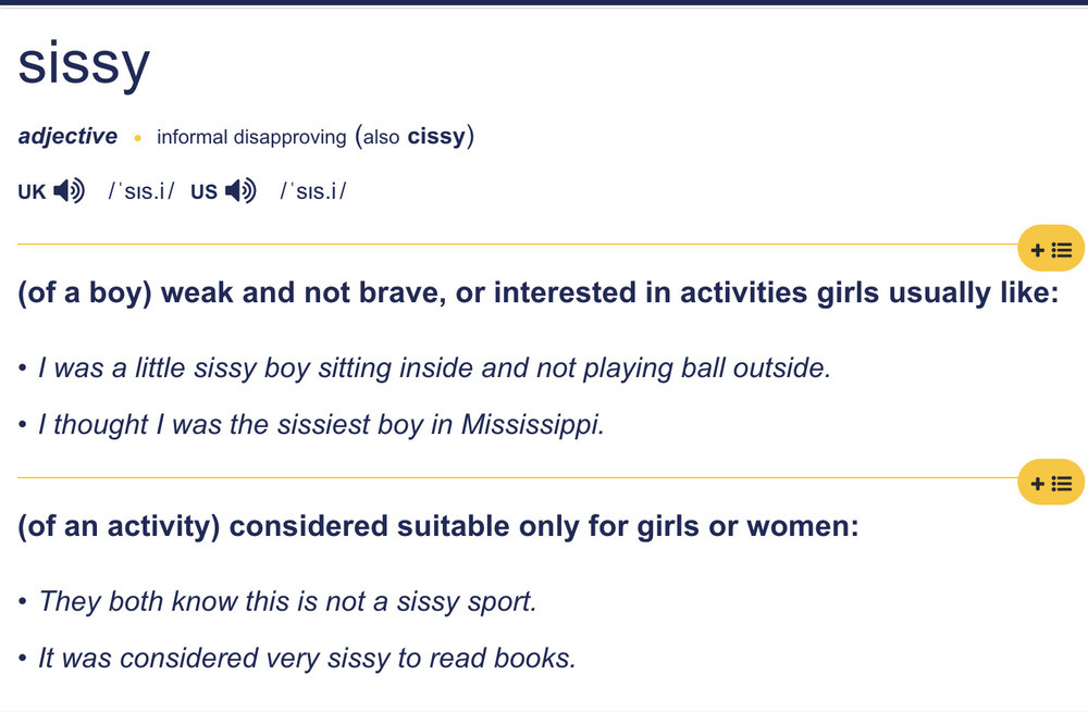 Sissy là gì? Sự khác biệt giữa "Sissy" và Femboy" là gì? 5 Nghĩa của từ Sissy là gì trong tiếng Anh?