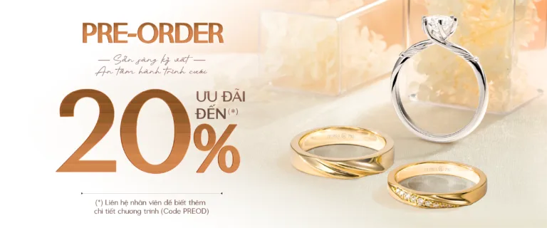 Giảm đến 20% khi đặt trước Nhẫn cưới và Nhẫn cầu hôn tại TIERRA